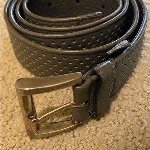Prada Belt - grey perforated design